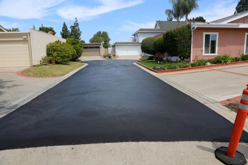 Blacktop Driveway with Fresh Coat